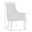 Posh Colton Faux Leather Dining Chair with Acrylic Legs - Gray (Set of 2)