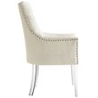 Posh Colton Linen Fabric Dining Chair with Acrylic Legs - Cream/White (Set of 2)