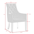 Posh Colton Linen Fabric Dining Chair with Acrylic Legs - Cream/White (Set of 2)