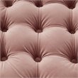Posh Living Markella Velvet 1Pc Storage Ottoman in Blush Pink/Chrome