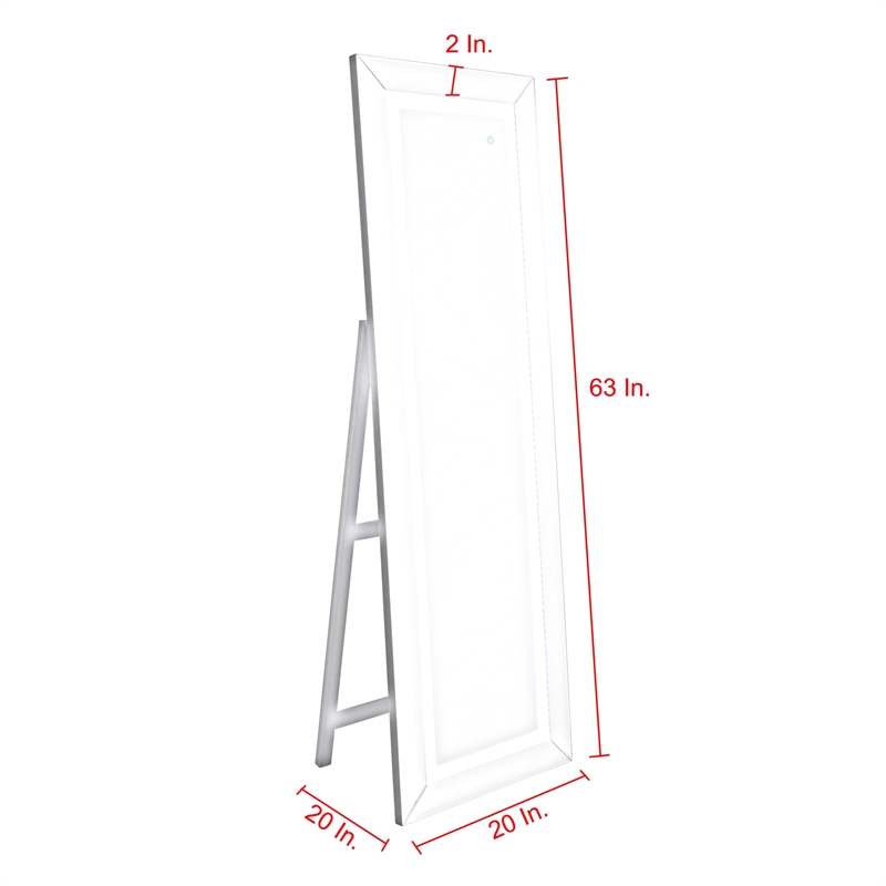 Posh Living Bedisa LED Full Length Cheval Floor Standing Mirror with Plug