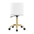 Posh Briar Stainless Steel and Acrylic Office Chair with Casters in Clear/Gold