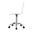 Posh Briar Stainless Steel and Acrylic Office Chair with Casters in Clear/Chrome