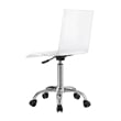 Posh Briar Stainless Steel and Acrylic Office Chair with Casters in Clear/Chrome