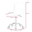 Posh Briar Stainless Steel and Acrylic Office Chair with Casters in Clear/Chrome