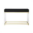 Posh Briar 2-Drawer Metal Console Table with Acrylic Legs in Black/Gold