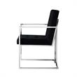 Posh Living Evan Button Tufted Velvet Dining Chair Black/Chrome (Set of 2)