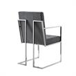 Posh Living Evan Button Tufted Velvet Dining Chair Gray/Chrome (Set of 2)