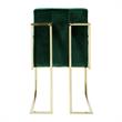 Posh Living Evan Button Tufted Velvet Dining Chair Hunter Green/Gold (Set of 2)