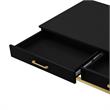 Posh Briar 2-Drawer Metal Coffee Table with Acrylic Legs in Black/Gold