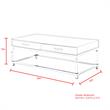 Posh Briar 2-Drawer Metal Coffee Table with Acrylic Legs in Black/Gold