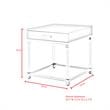 Posh Living Briar 1-Drawer Metal End Table with Acrylic Legs - Black/Gold