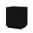 Posh Living Angela Nightstand with Metal Corner Brackets in Black/Gold