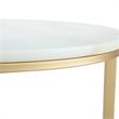 Posh Living Kero Round Marble Top Nesting Coffee Table in Gold
