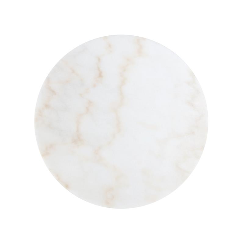 Posh Living Kero Round Marble Top Nesting Coffee Table in Gold