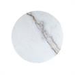 Posh Living Kero Round Marble Top Nesting Coffee Table in Silver