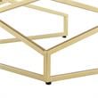 Posh Living Navarro Square Marble Top Nesting Coffee Table in Gold