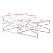 Posh Living Navarro Square Marble Top Nesting Coffee Table in Gold