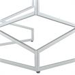 Posh Living Navarro Square Marble Top Nesting Coffee Table in Silver