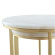 Posh Living Kero Round Marble Top Nesting End Table in Gold