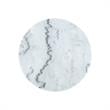Posh Living Kero Round Marble Top Nesting End Table in Silver