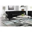 Posh Living Navarro Square Marble Top Nesting End Table in Silver