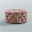 Posh Living Lilou Modern Velvet Cocktail Ottoman in Blush Pink