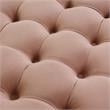 Posh Living Lilou Modern Velvet Cocktail Ottoman in Blush Pink