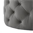Posh Living Lilou Modern Velvet Cocktail Ottoman in Gray