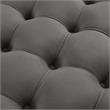 Posh Living Lilou Modern Velvet Cocktail Ottoman in Gray