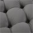 Posh Living Michalina Modern Velvet 1Pc Round Ottoman in Gray