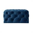 Posh Living Ramon Modern Velvet Cocktail Ottoman in Navy