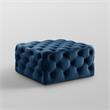 Posh Living Ramon Modern Velvet Cocktail Ottoman in Navy