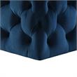 Posh Living Ramon Modern Velvet Cocktail Ottoman in Navy
