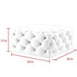 Posh Living Ramon Modern Linen Fabric Cocktail Ottoman in Beige