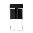 Posh Living Evan Velvet Dining Side Chair in Black/Chrome (Set of 2)