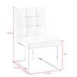 Posh Living Evan Velvet Dining Side Chair in Black/Chrome (Set of 2)