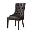 Posh Living Jose Faux Leather Dining Chair in Espresso (Set of 2)