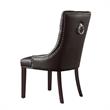 Posh Living Jose Faux Leather Dining Chair in Espresso (Set of 2)