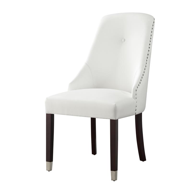 Posh Living Zoe Faux Leather Dining, Pier 1 White Leather Dining Chairs