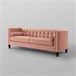 Posh Living Phoenix Button Tufted Velvet Sofa in Blush Pink