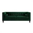 Posh Living Phoenix Button Tufted Velvet Sofa in Green