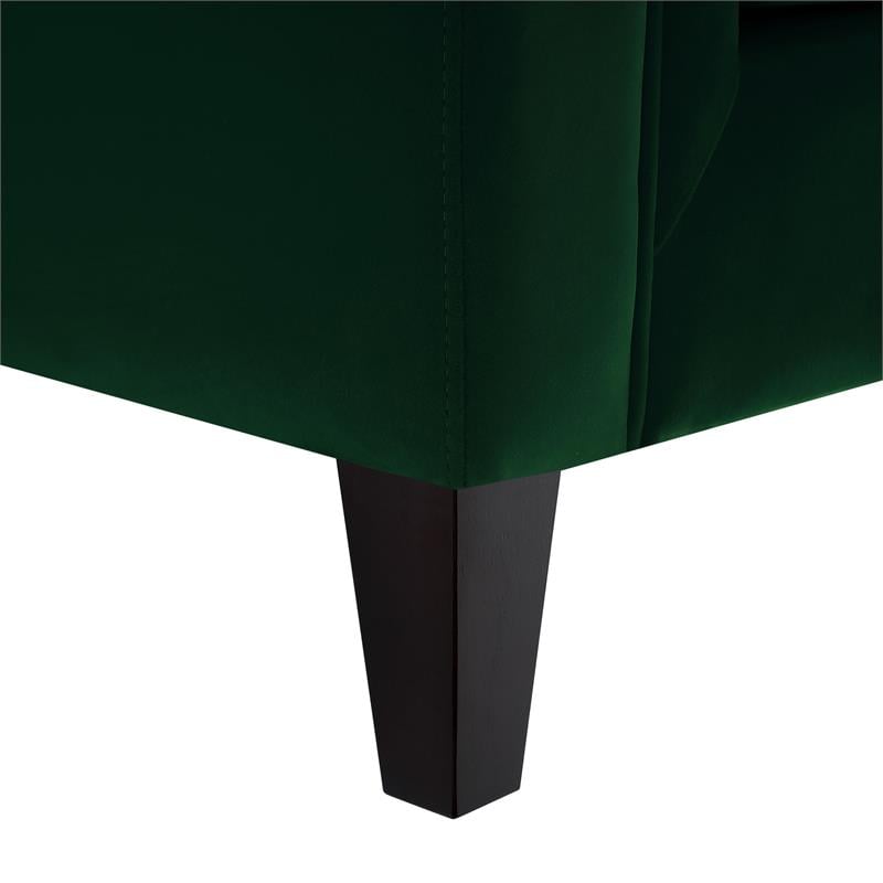 Posh Living Phoenix Button Tufted Velvet Sofa in Green