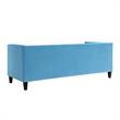 Posh Living Phoenix Button Tufted Velvet Sofa in Sky Blue