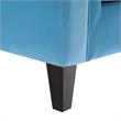 Posh Living Phoenix Button Tufted Velvet Sofa in Sky Blue
