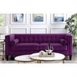 Posh Living Phoenix Button Tufted Velvet Sofa in Purple