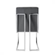 Posh Living Evan Velvet Dining Side Chair in Gray/Chrome (Set of 2)
