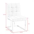Posh Living Evan Velvet Dining Side Chair in Gray/Chrome (Set of 2)