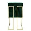 Posh Living Evan Velvet Dining Side Chair in Hunter Green/Gold (Set of 2)