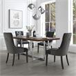 Posh Living Jose Faux Leather Dining Chair in Dark Gray (Set of 2)